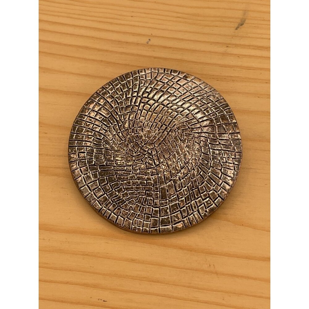 Vintage Modernist Hammered Metal Pendant or Scarf Holder